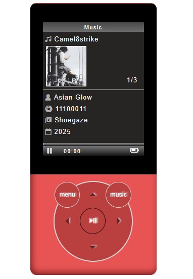screenshot of my JS walkman